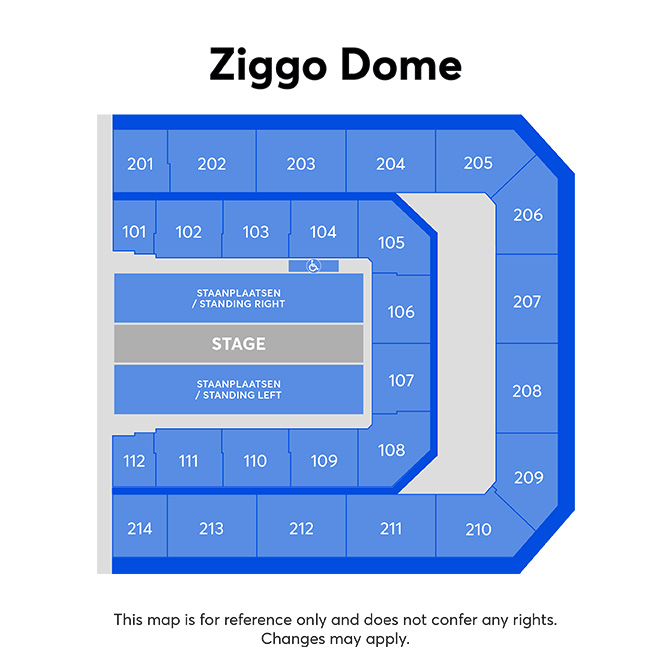 Zaalplan - Ziggo Dome