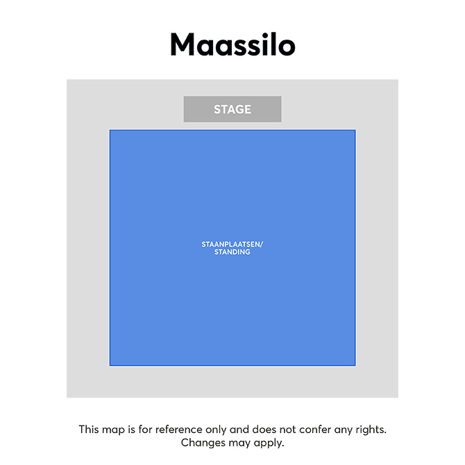 Zaalplattegrond voor Destin Conrad alleen voor referentie