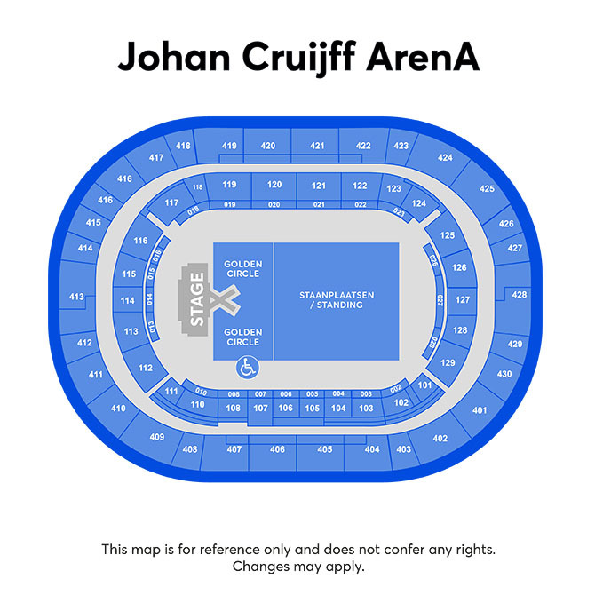 Zaalplan - Johan Cruijff ArenA