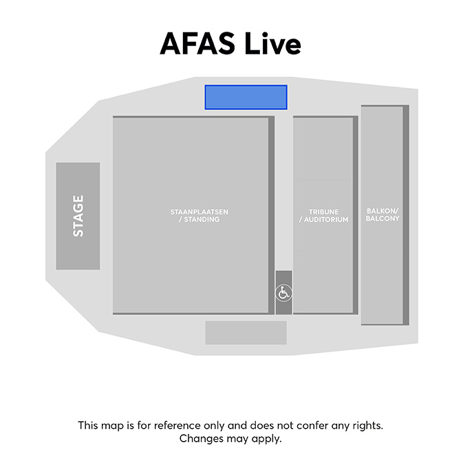 Zaalplattegrond voor BAEKHYUN alleen voor referentie