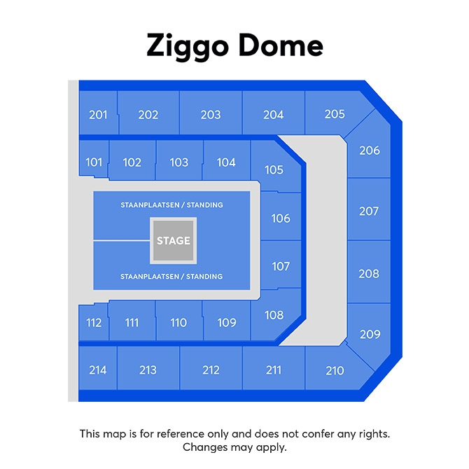 Zaalplan - Ziggo Dome