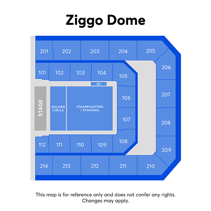 Zaalplan - Ziggo Dome