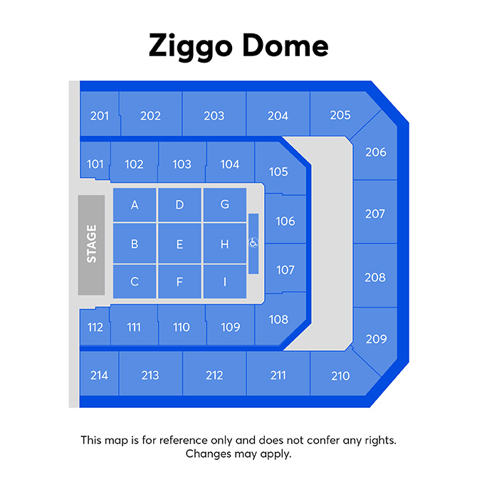 Zaalplan - Ziggo Dome