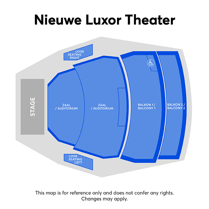 Zaalplan - Nieuwe Luxor Theater