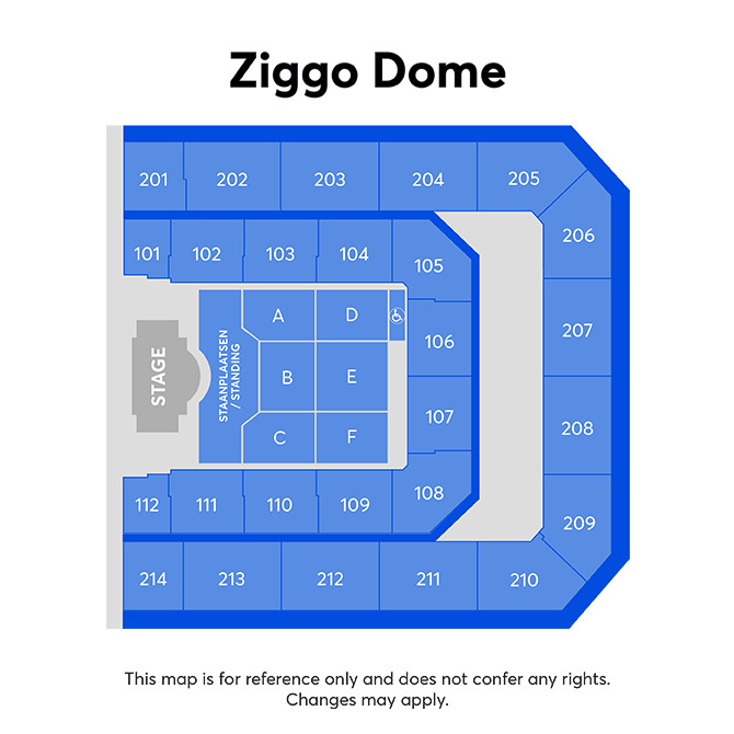 Zaalplan - Ziggo Dome