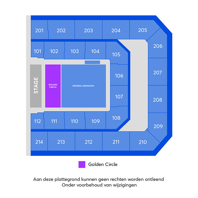 Zaalplan - Ziggo Dome