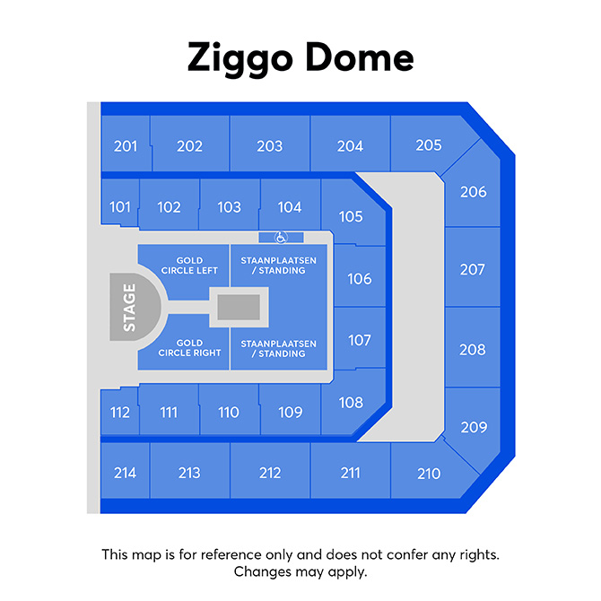 Zaalplan - Ziggo Dome