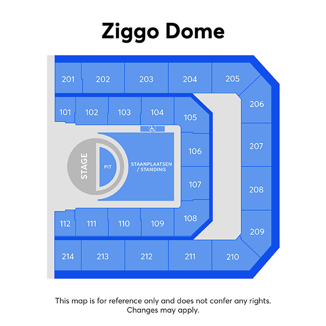 Zaalplan - Ziggo Dome