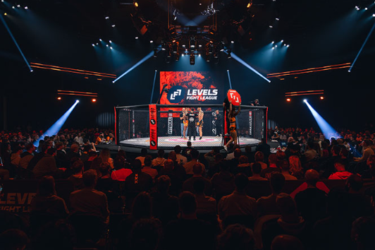 Zaalplattegrond voor Levels Fight League alleen voor referentie