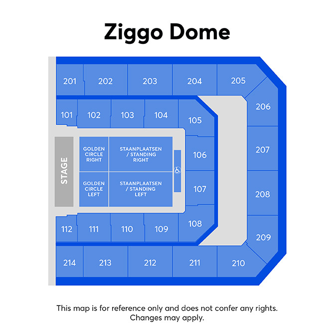 Zaalplan - Ziggo Dome