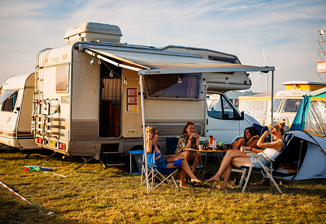 Zaalplattegrond: Lowlands 2026 | Campercamping incl. stroomaansluiting