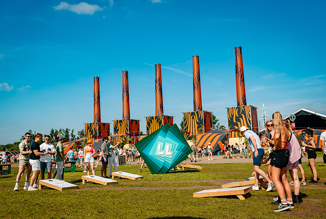 Zaalplattegrond voor Lowlands Festival alleen voor referentie