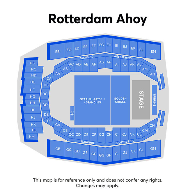 Plan de salle - Rotterdam Ahoy