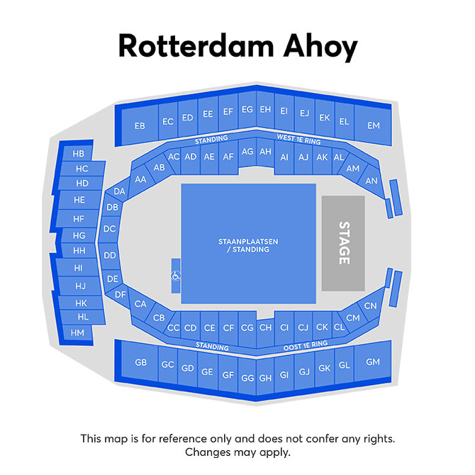 Plan de salle - Rotterdam Ahoy