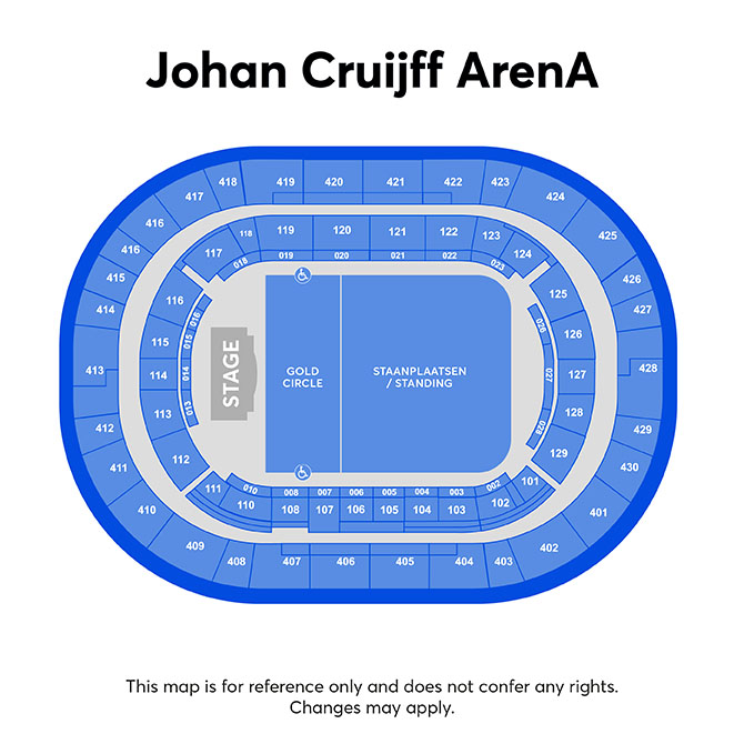 Zaalplan - Johan Cruijff ArenA