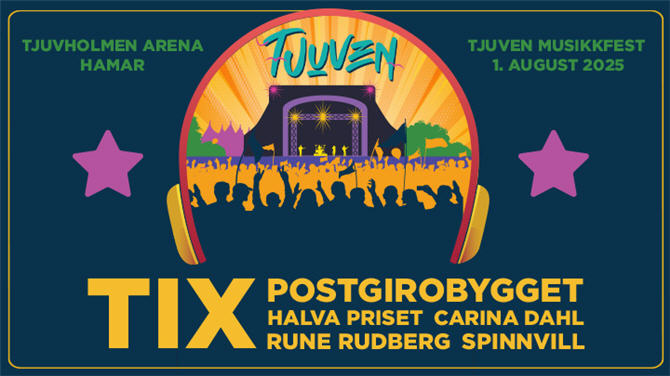 Salkart for Tjuven Musikkfest for referanse