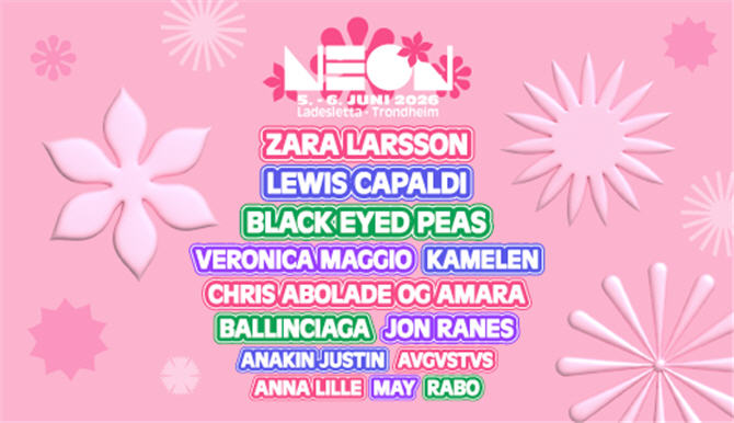 Salkart for NEON Festival for referanse