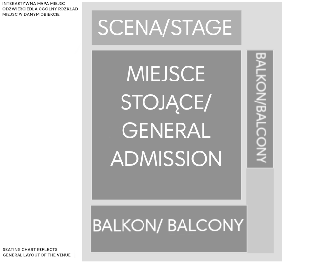 Plan miejsc w obiekcie Die Toten Hosen wyłącznie w celach informacyjnych