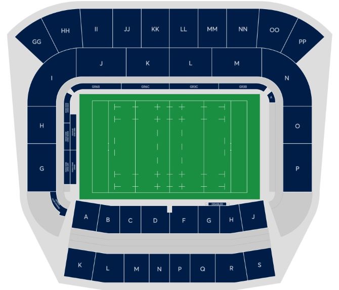 Venue seating chart for Argentina for reference only