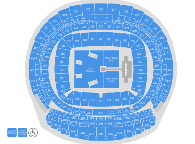 Plano de la sala - Estadio Riyadh Air Metropolitano