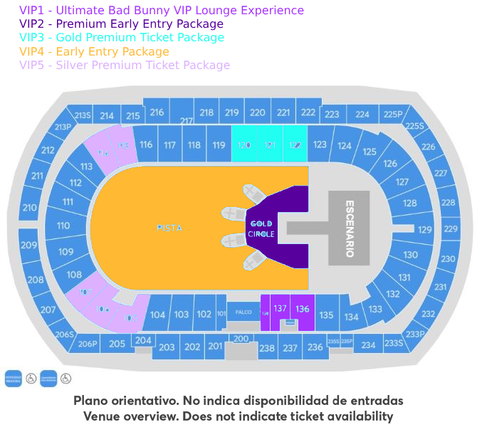 Plano de la sala - Estadi Olímpic Lluis Companys