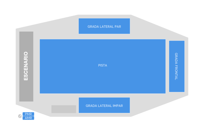 Mapa de asientos del recinto para Fito & Fitipaldis, solo como referencia