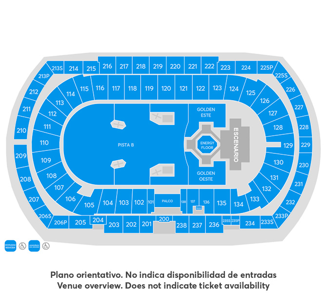 Mapa de asientos del recinto para Kendrick Lamar, solo como referencia