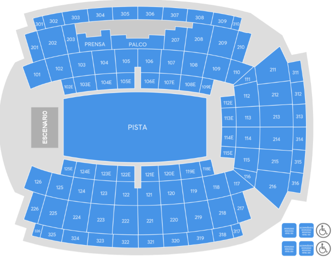 Plan de salle - Palau Sant Jordi