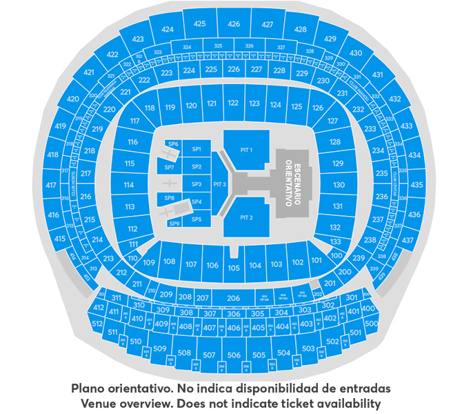 Mapa de asientos del recinto para Stray Kids, solo como referencia