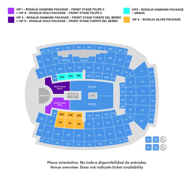 Plano de la sala - Palau Sant Jordi
