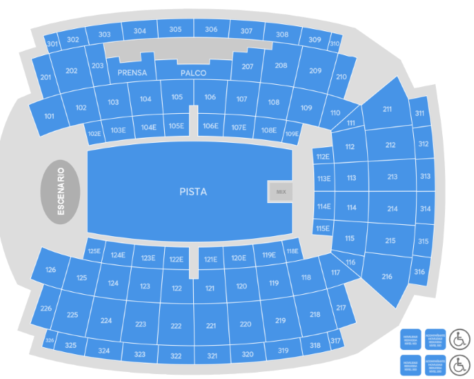 Plan de salle - Palau Sant Jordi
