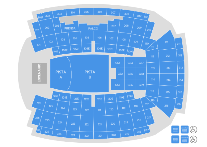 Plano de la sala - Palau Sant Jordi