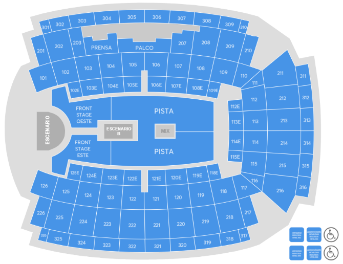 Plano de la sala - Palau Sant Jordi