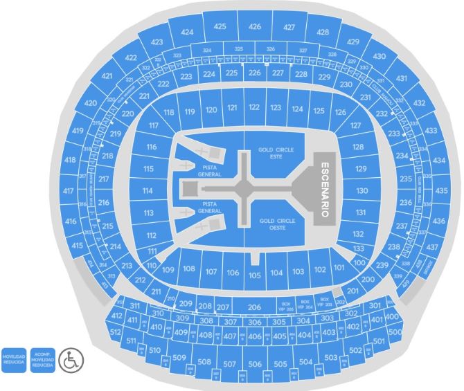 Plano de la sala - Estadio Riyadh Air Metropolitano