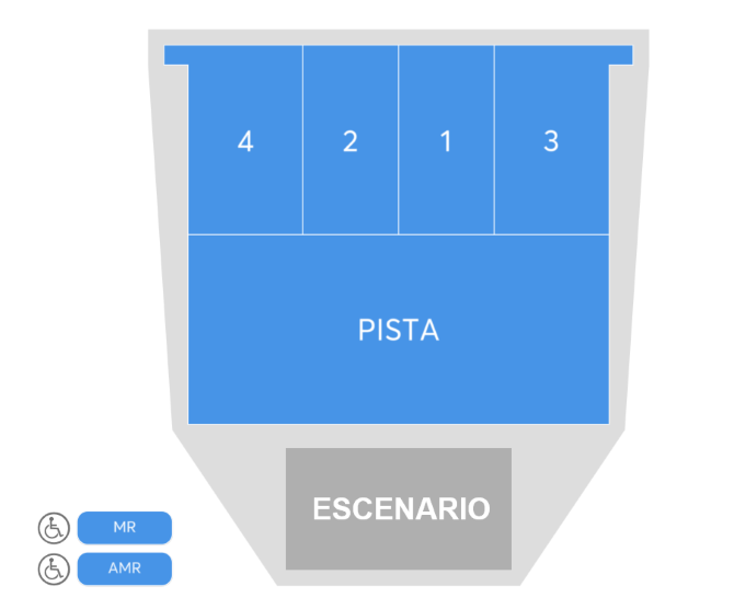 Mapa de asientos del recinto para Fito & Fitipaldis, solo como referencia
