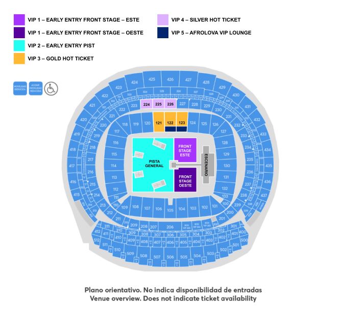 Plano de la sala - Estadio Riyadh Air Metropolitano