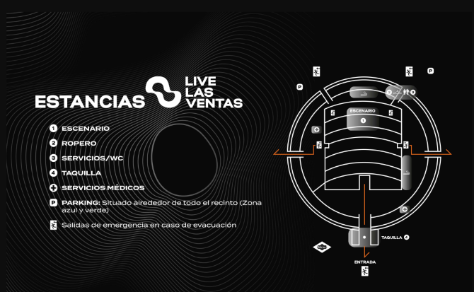 Plano de la sala - Live Las Ventas