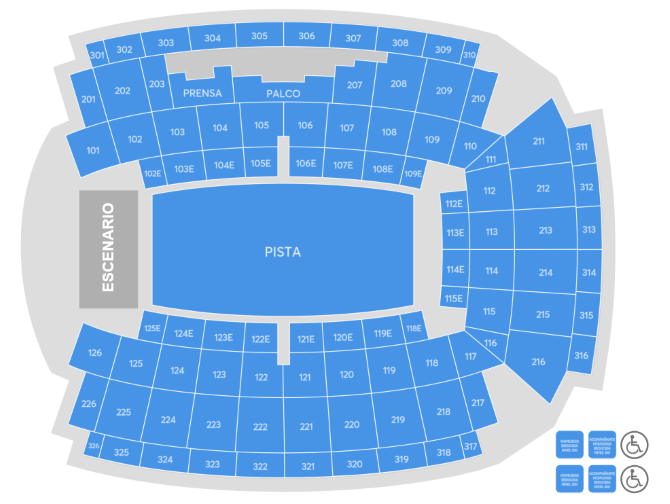 Plano de la sala - Palau Sant Jordi