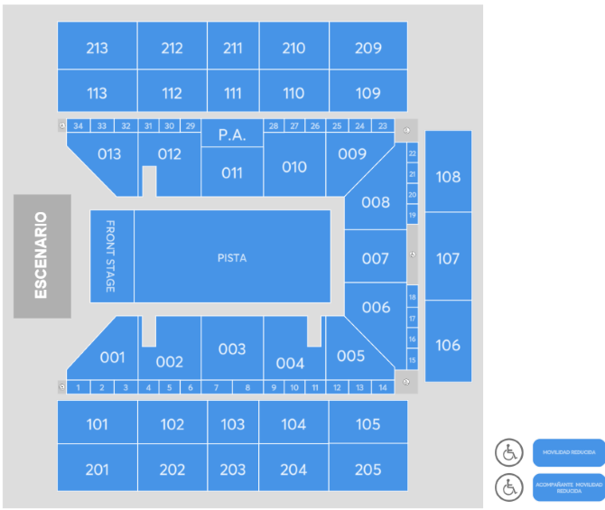 Plano de la sala - Navarra Arena