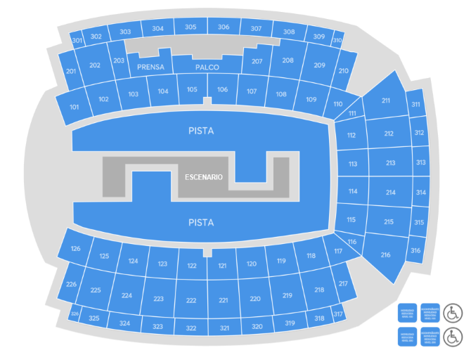 Plano de la sala - Palau Sant Jordi