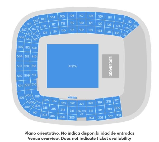 Plano de la sala - Estadi Ciutat de València