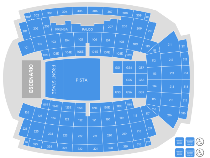 Plano de la sala - Palau Sant Jordi