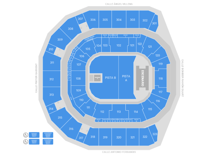 Plan de salle - Roig Arena