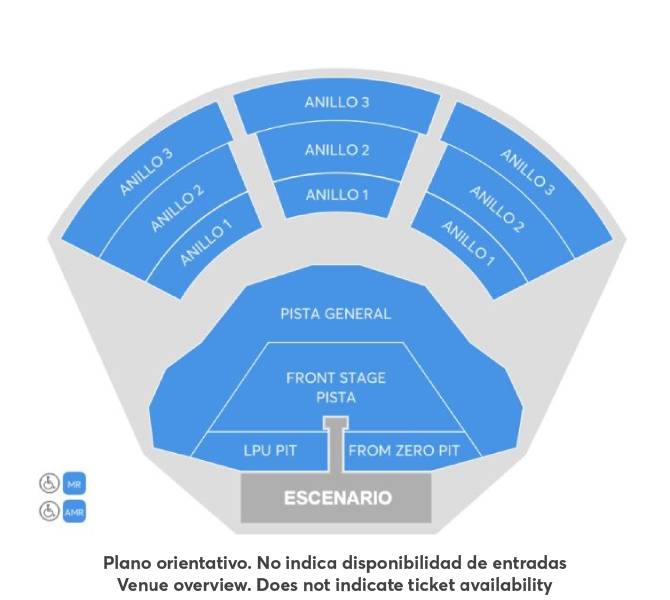 Plano de la sala - Auditorio Miguel Ríos