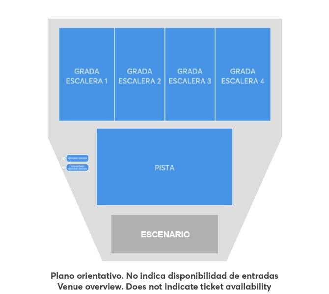 Mapa de asientos del recinto para El Último de la Fila, solo como referencia