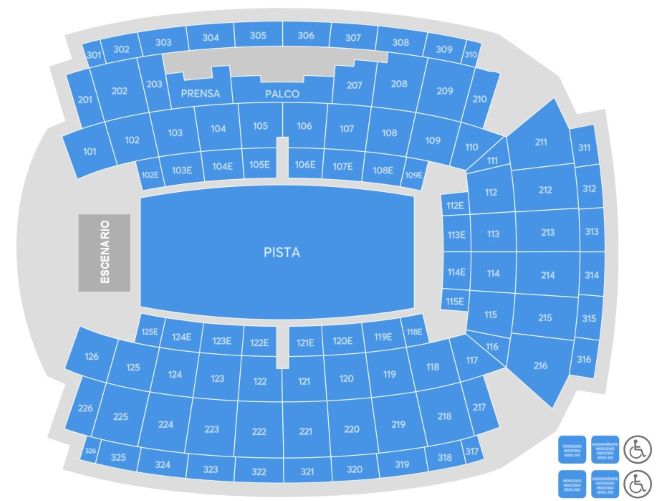 Plano de la sala - Palau Sant Jordi