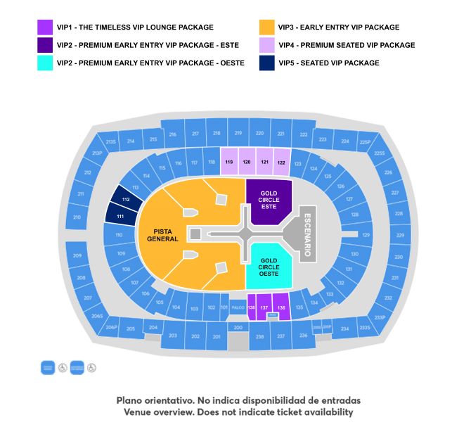 Plano de la sala - Estadi Olímpic Lluis Companys