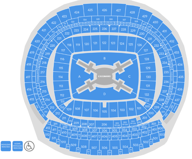 Plano de la sala - Estadio Riyadh Air Metropolitano