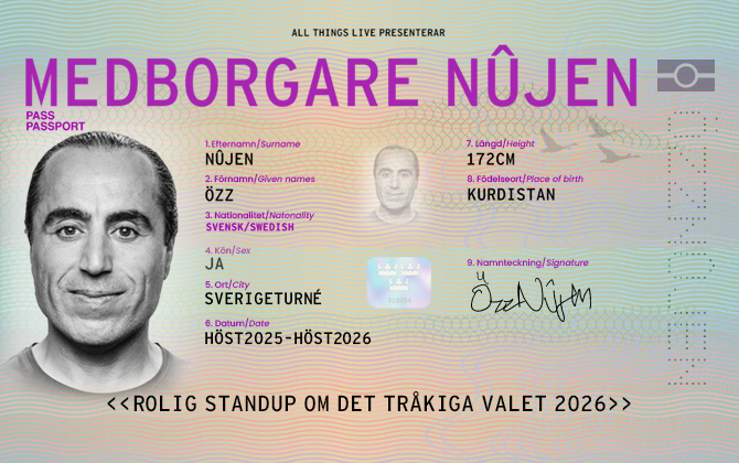 Arena platskarta för Ozz Nujen enbart för referens