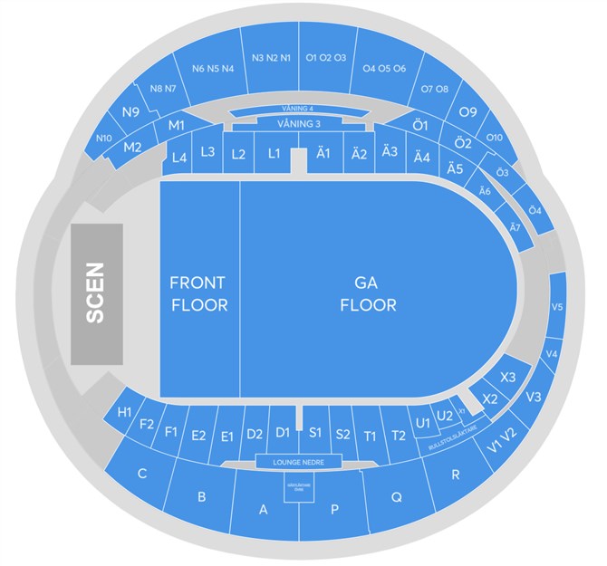 Arena platskarta för Luke Combs enbart för referens